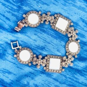 Elegant Sterling Silver and Marcasite Bracelet